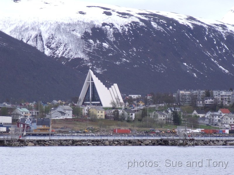 day5_Tromso_4.jpg - the Arctic Cathedral (actually just a parish church) , as we arrived in Tromso