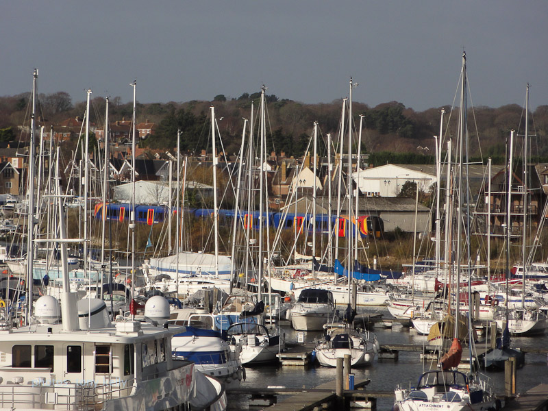 isle-of-wight-20120107-2.jpg - We caught the train from Woking to Brockenhurst and then the shuttle to Lymington Pier; our train leaves on its journey back to Brockenhurst