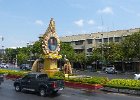 pictures of the King were displayed  in the street : 2013 Holidays, Bangkok, Buildings, Holidays, Other, Places, Statues, Street scenes, Thailand, World Cruise 2013