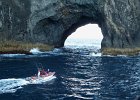 we hoped this small boat would go through, but the sea on the other side was just too rough : 2013 Holidays, Bay_of_Islands, Boats and ships, Coastline, Holidays, Mountians Rivers and waterways, New Zealand, Places, Seas and Oceans, Transport, World Cruise 2013, rocks, sea