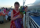 the sailaway party - the pineapple holds a cocktail : 2013 Holidays, Family, Hawaii, Holidays, Kahului, MS Queen Victoria, People, Places, Sue, Transport, United States, World Cruise 2013, sail away