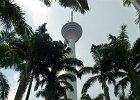 a last look back up to the tower : 2013 Holidays, Holidays, Kuala Lumpur, Malaysia, Other, Places, Skyline, Street scenes, World Cruise 2013