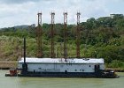 these barges use dynamite to blast the bedrock to deepen the canal channels : 2013 Holidays, Boats and ships, Holidays, Panama, Places, Transport, World Cruise 2013