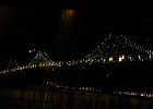 P1000746 : 2013 Holidays, Buildings, Holidays, Night photos, Other, Places, San Francisco, San Francisco and Oakland Bay Bridge, Street scenes, United States, World Cruise 2013, bridge