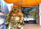 laughing Buddha in the street : 2013 Holidays, Buddhist Temples, Buildings, Holidays, Places, Singapore, Statues, World Cruise 2013